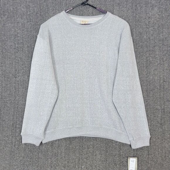 Pacific & Co Sweatshirt Mens XL Gray Solid Crewneck Fleece Pullover NEW - Picture 1 of 11